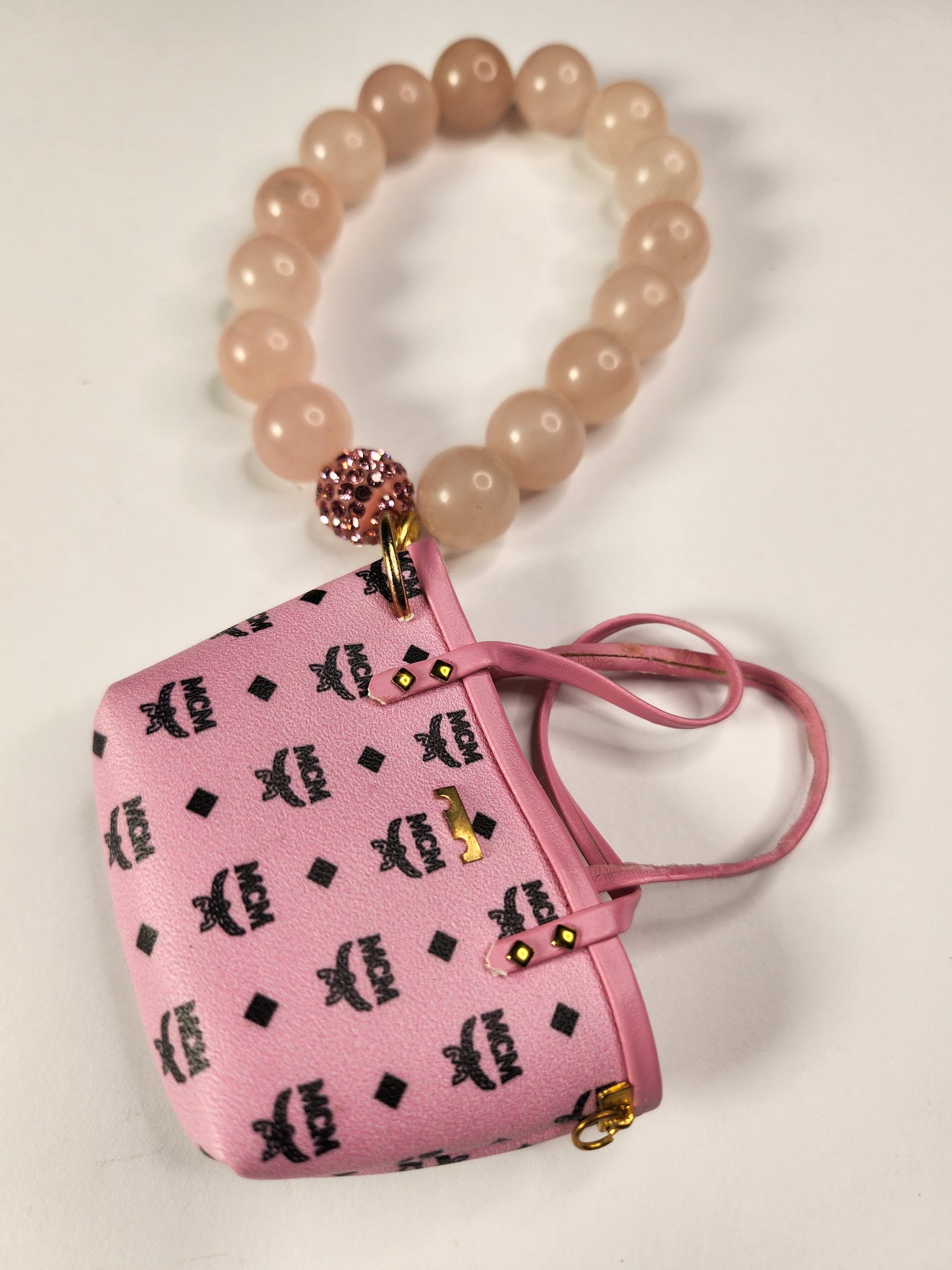 Inspired Designer MCM Pink charmed