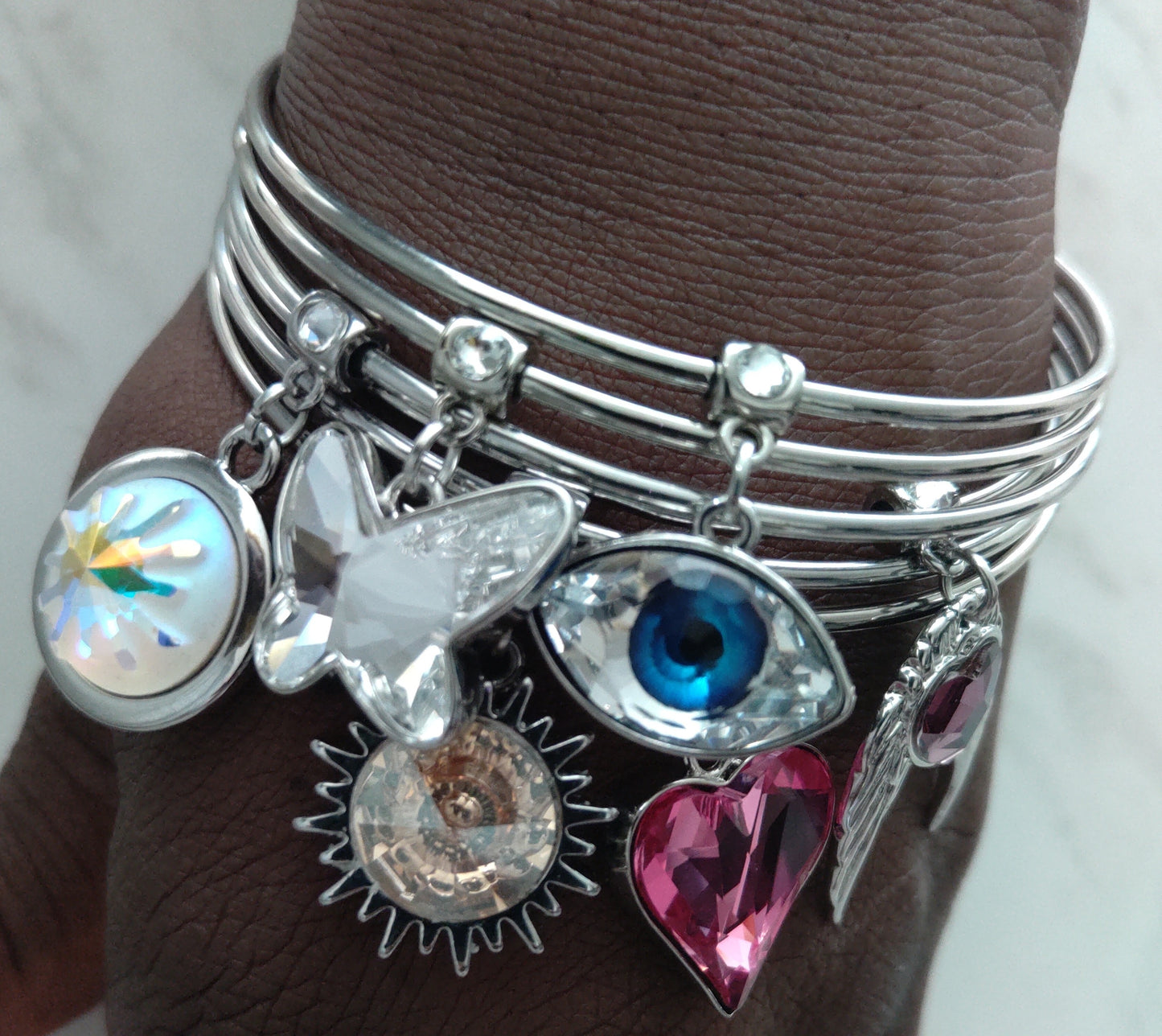 Swarovski Crystal Charmed Bangles