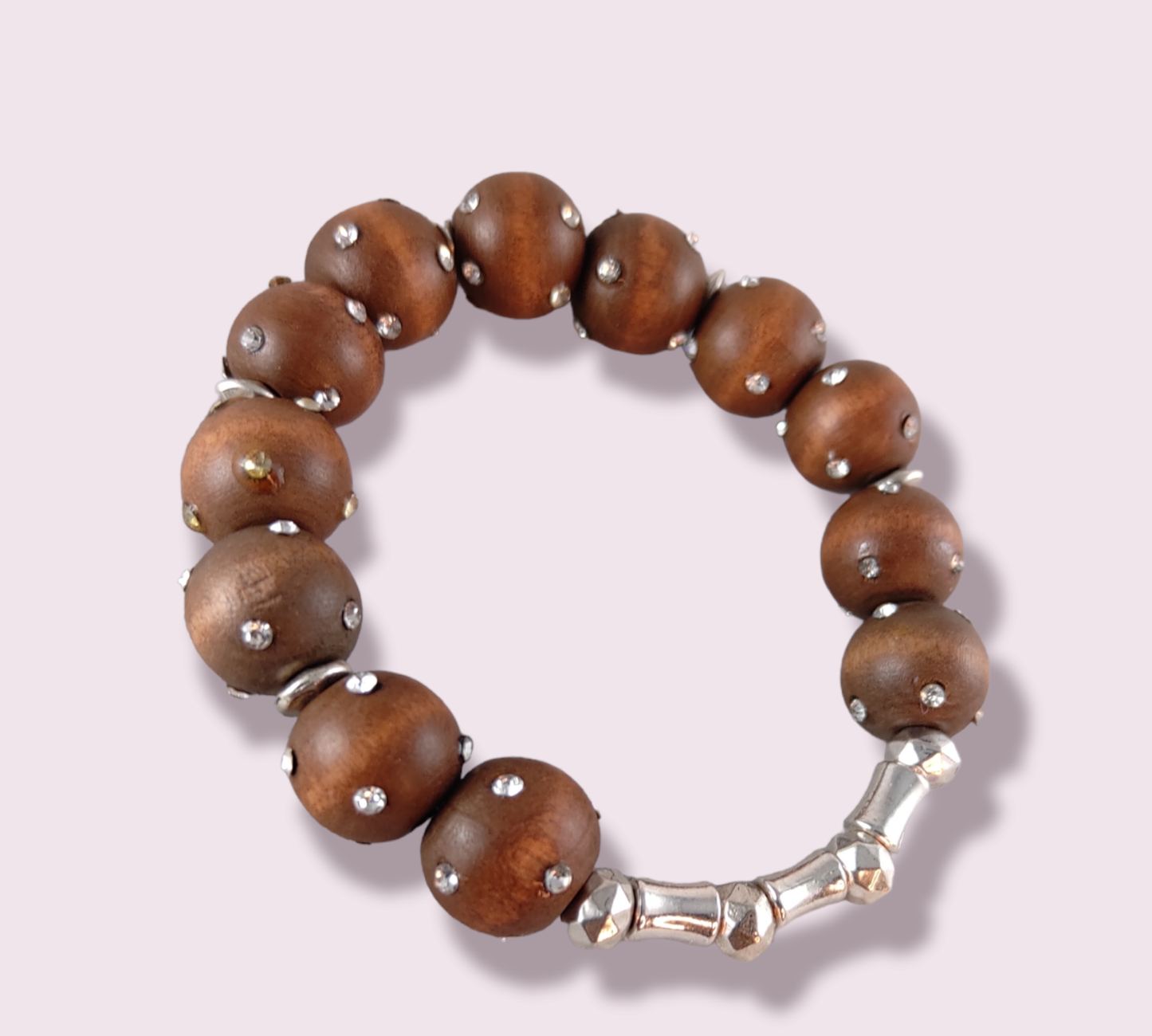 Smalll Brown Studded Wood
