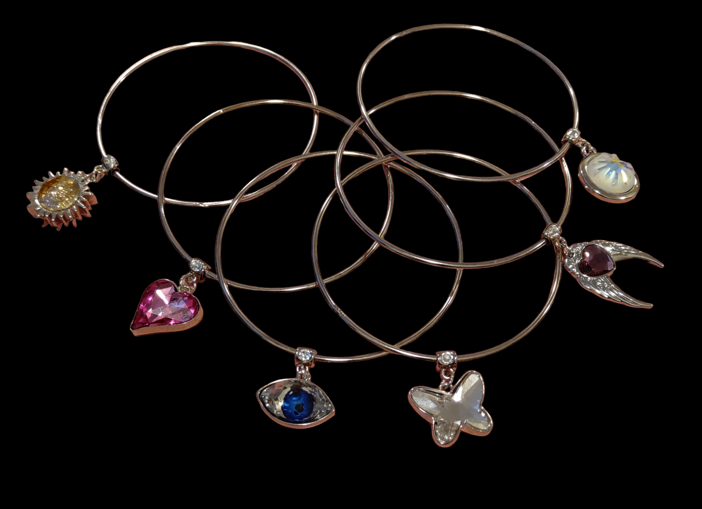 Swarovski Crystal Charmed Bangles