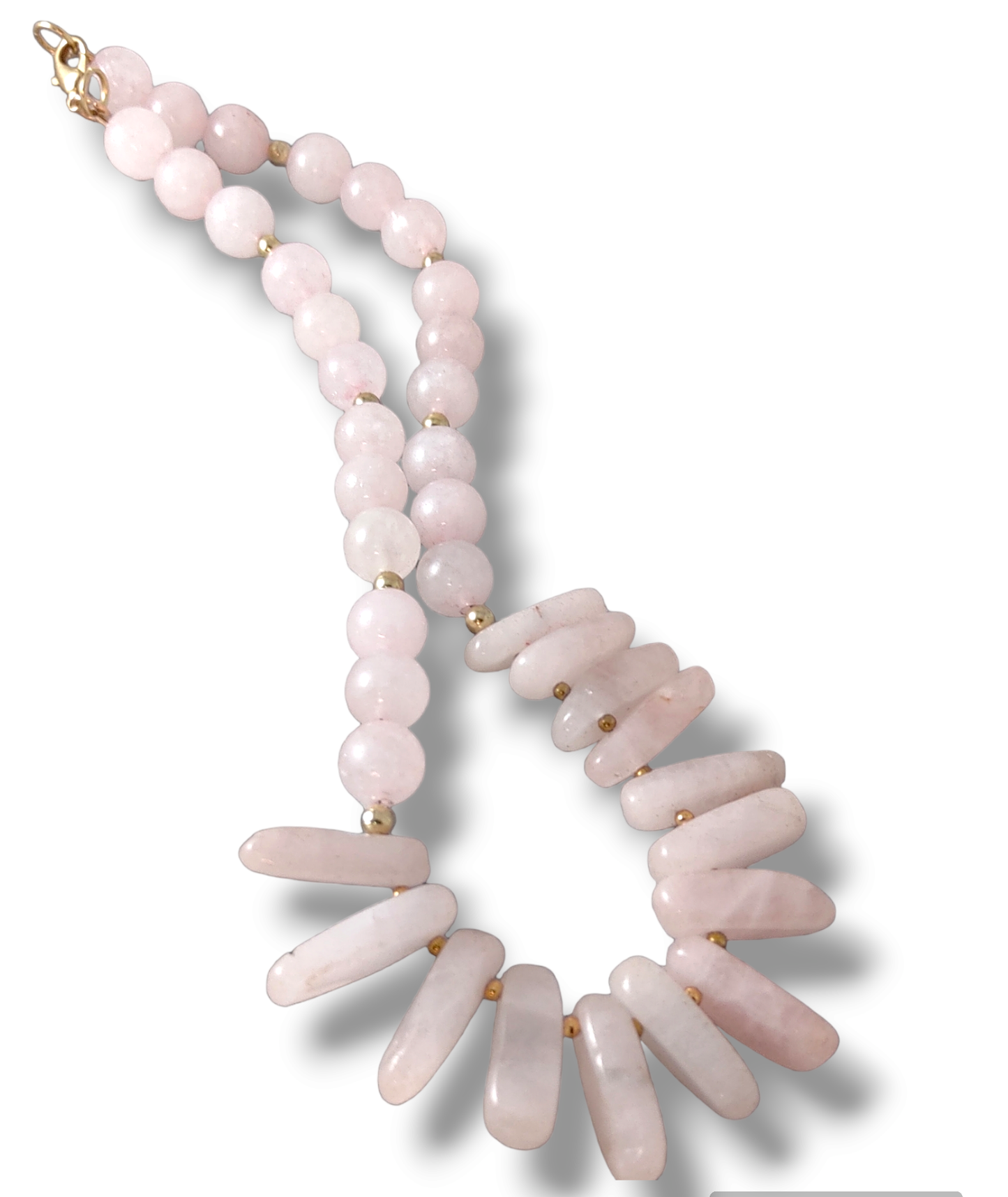 Rose Quartz Hawaiian Nugget Necklace