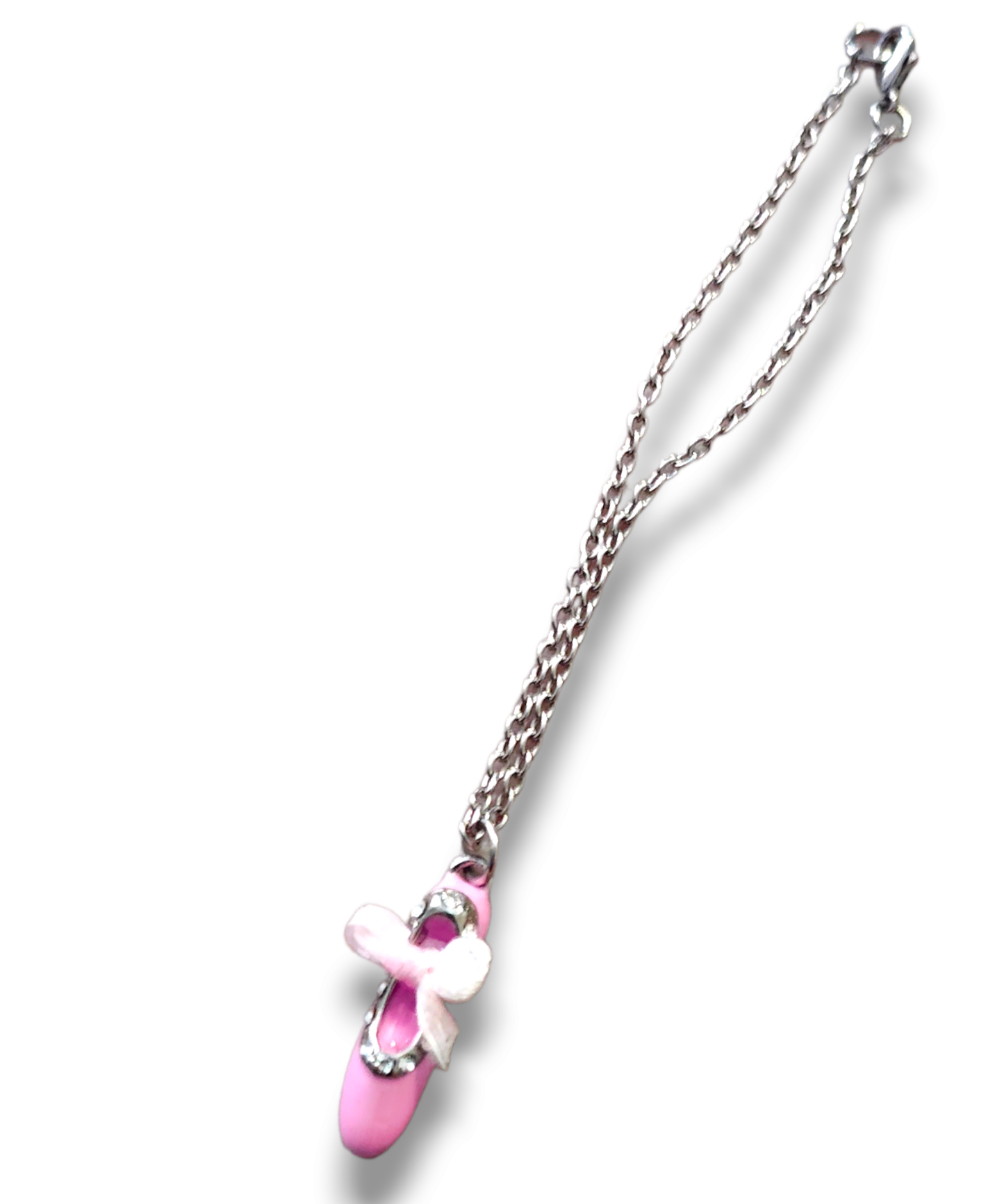 Silver linked charmed bracelets