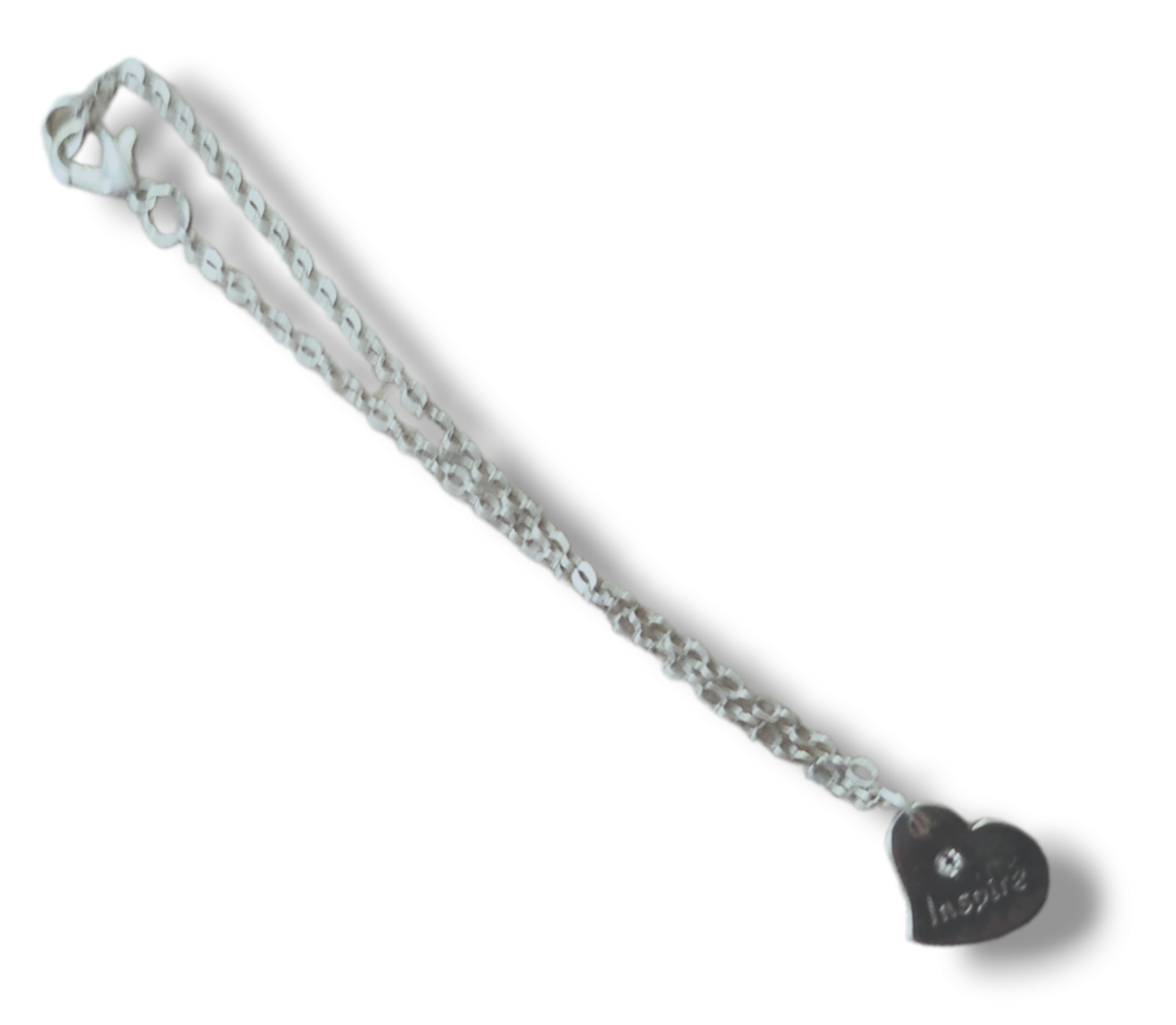Silver linked charmed bracelets