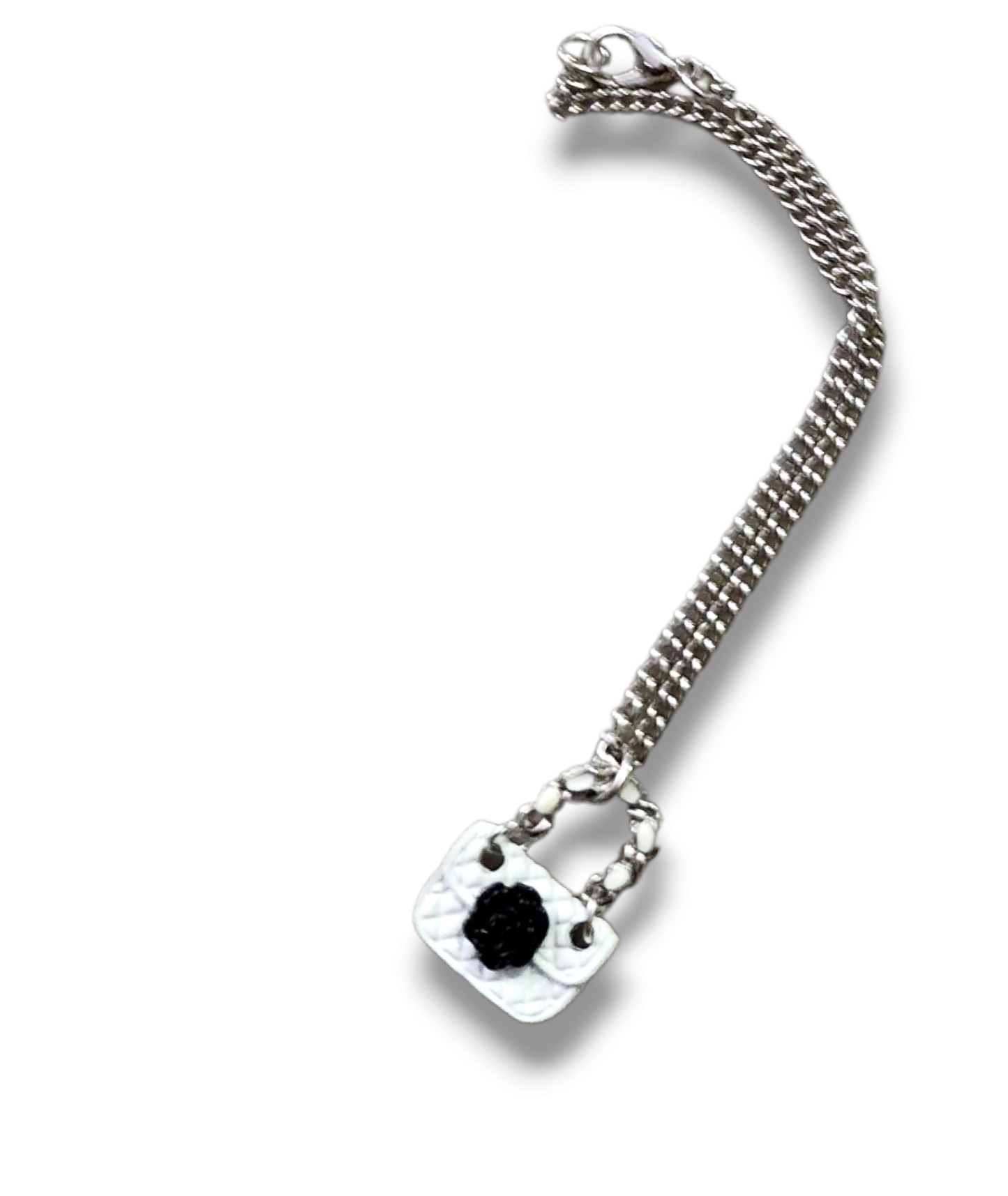 Silver linked charmed bracelets