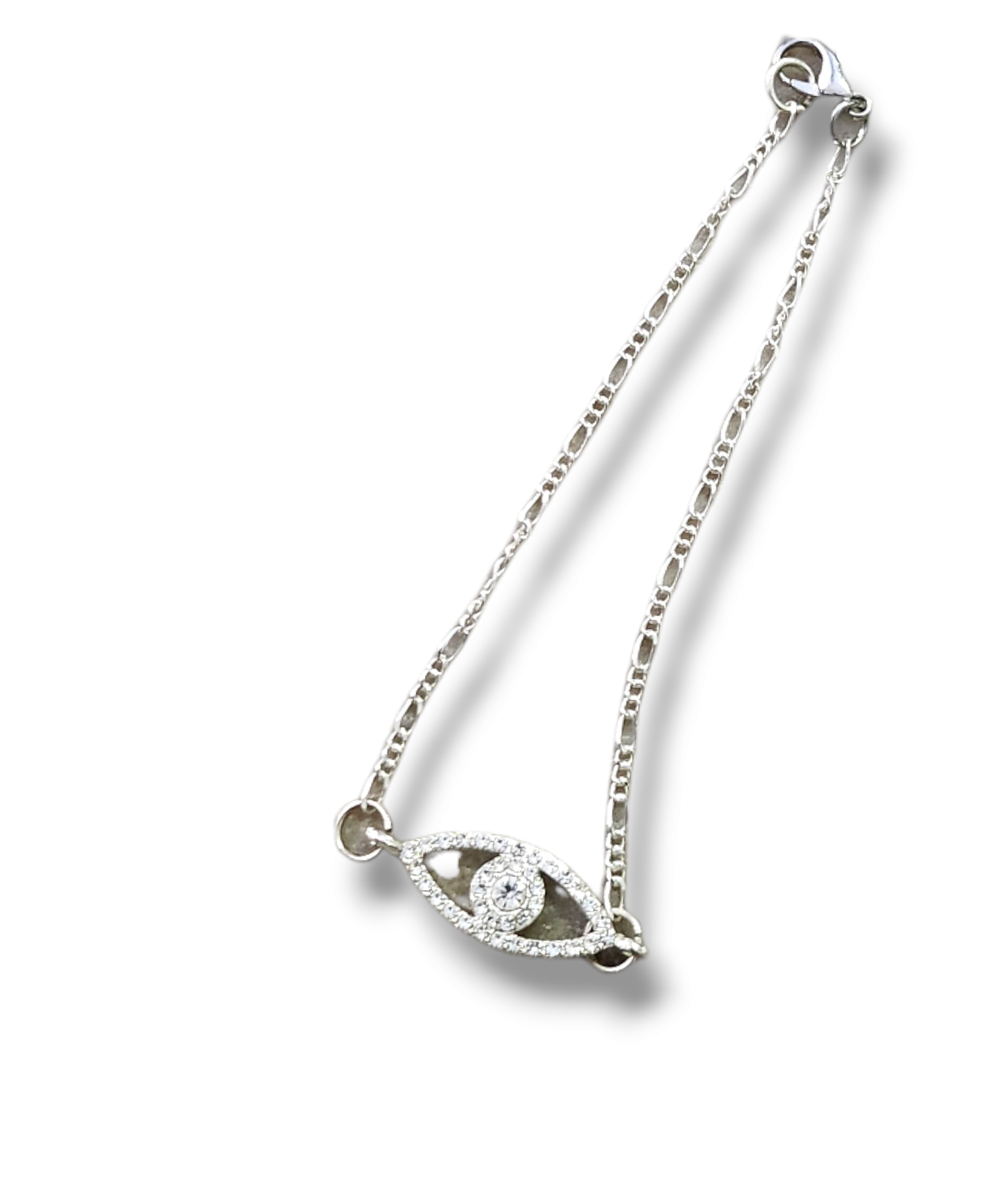 Silver linked charmed bracelets