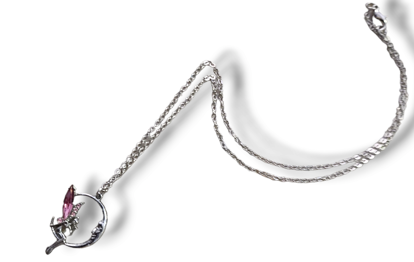 Silver linked charmed necklaces