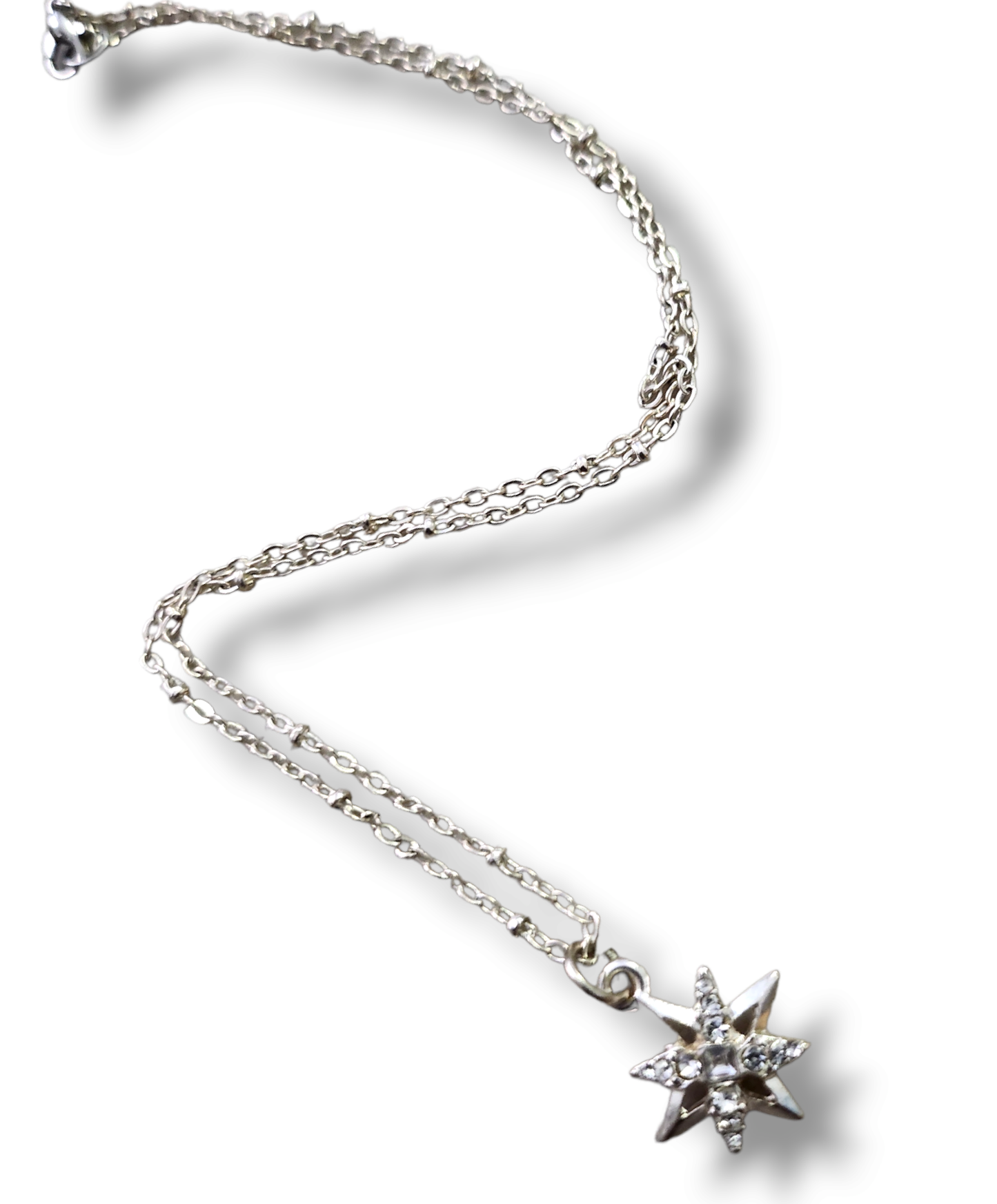 Silver linked charmed necklaces