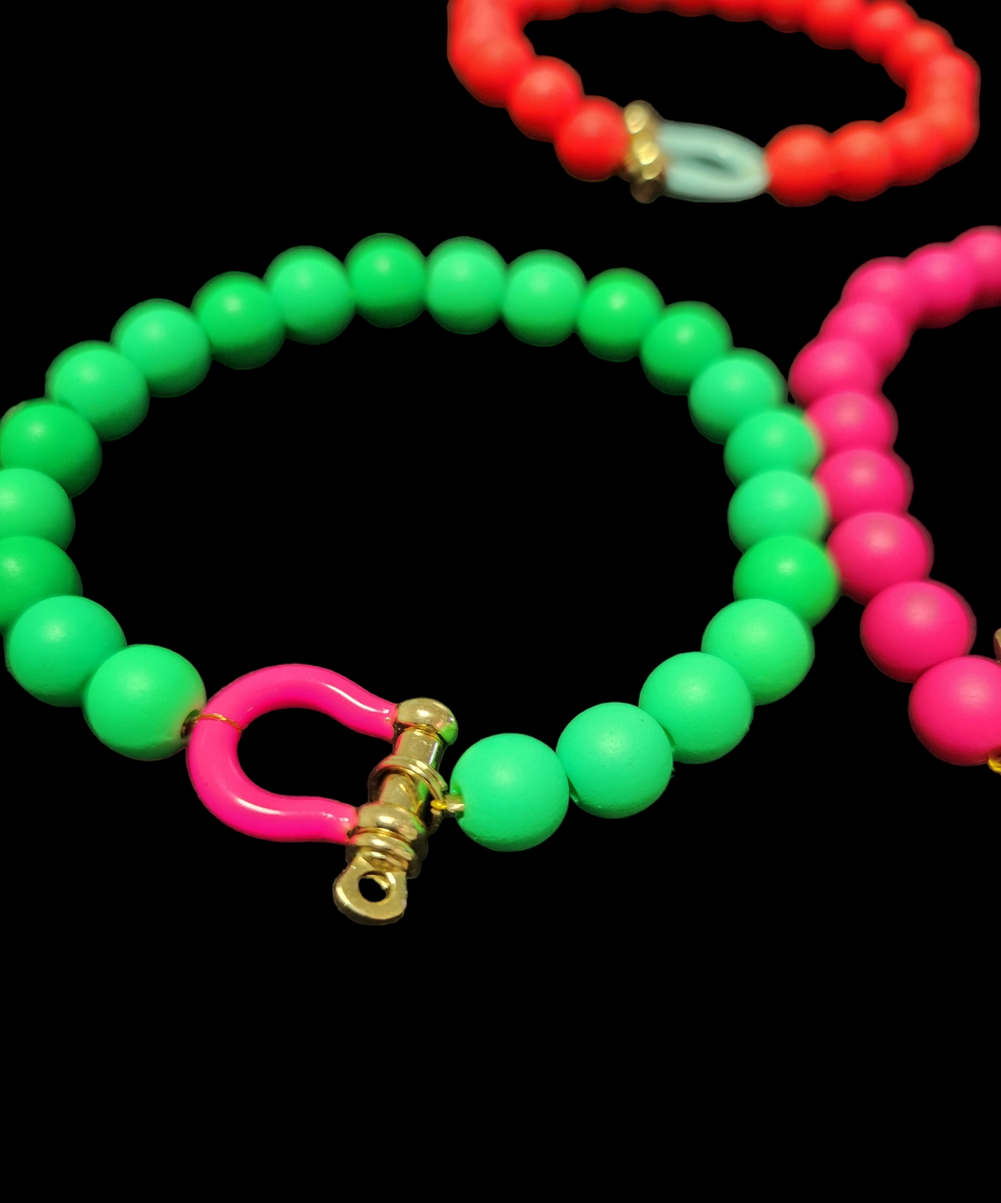 Neon Beaded Horseshoes
