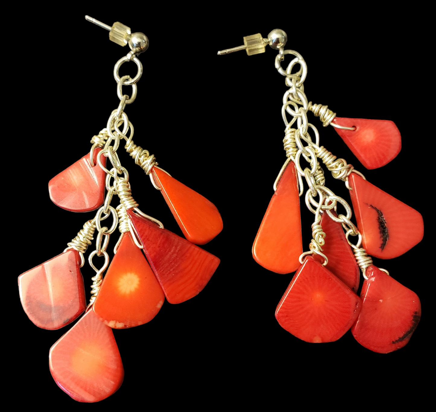 Red Coral Bamboo Teardrop
