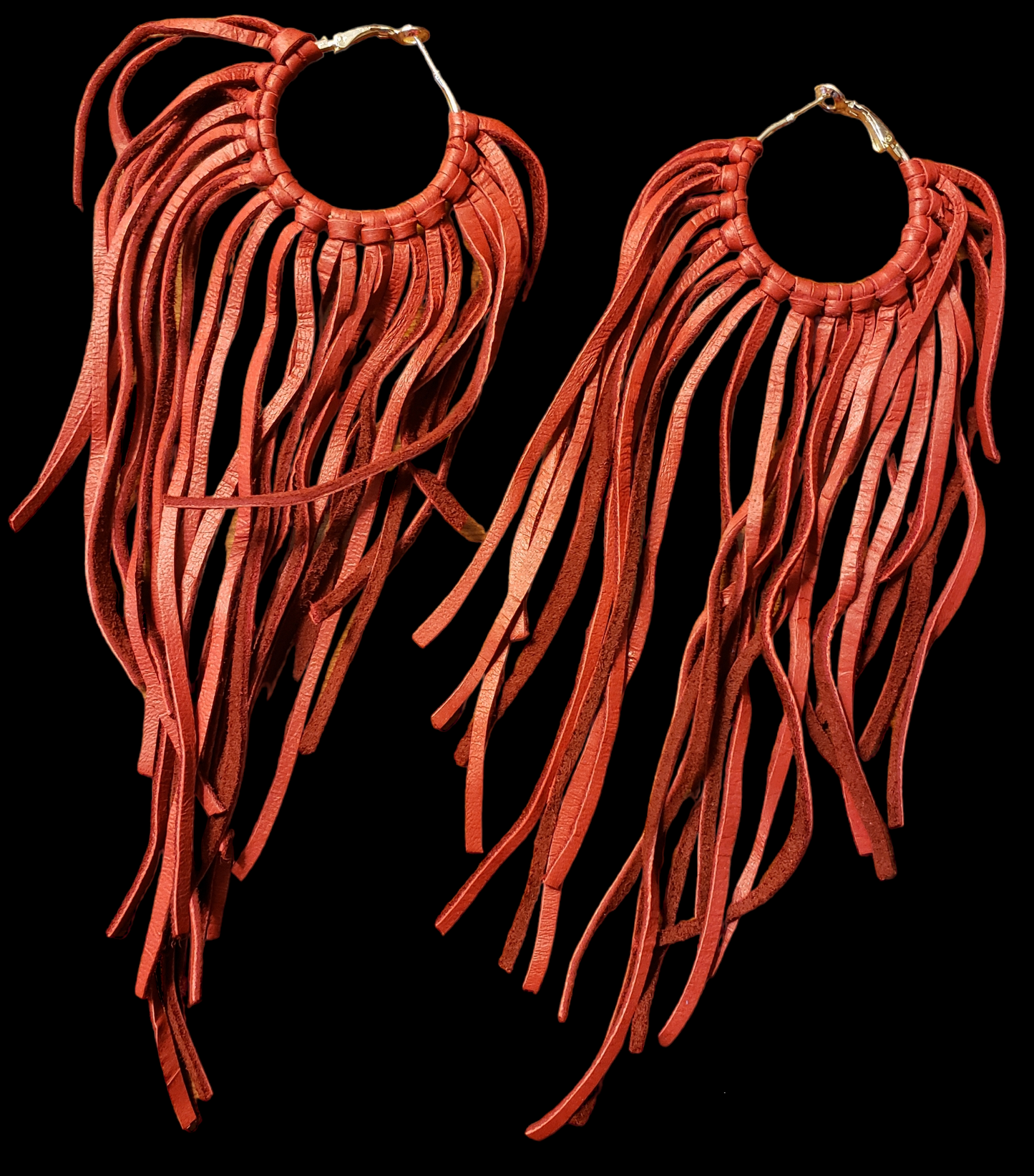 Leder-Fransenohrringe