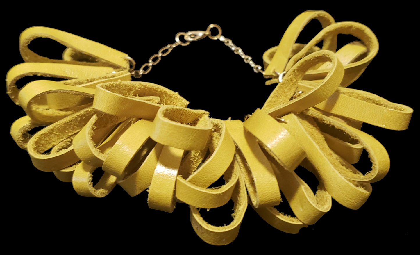 Yellow Premium Leather Hooped