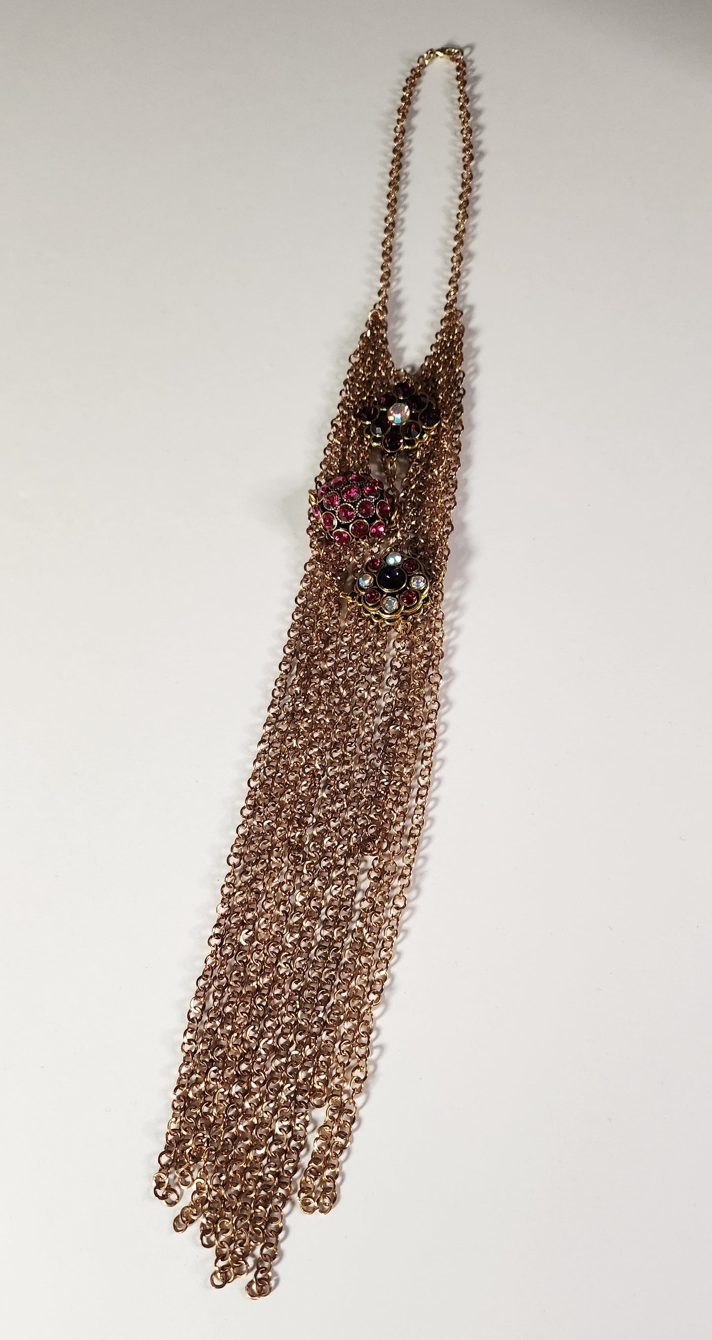 Gold-Plated Statement Linked Bib Charmed Choker