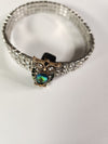 Crystal Studded Bracelet with Colorful Owl