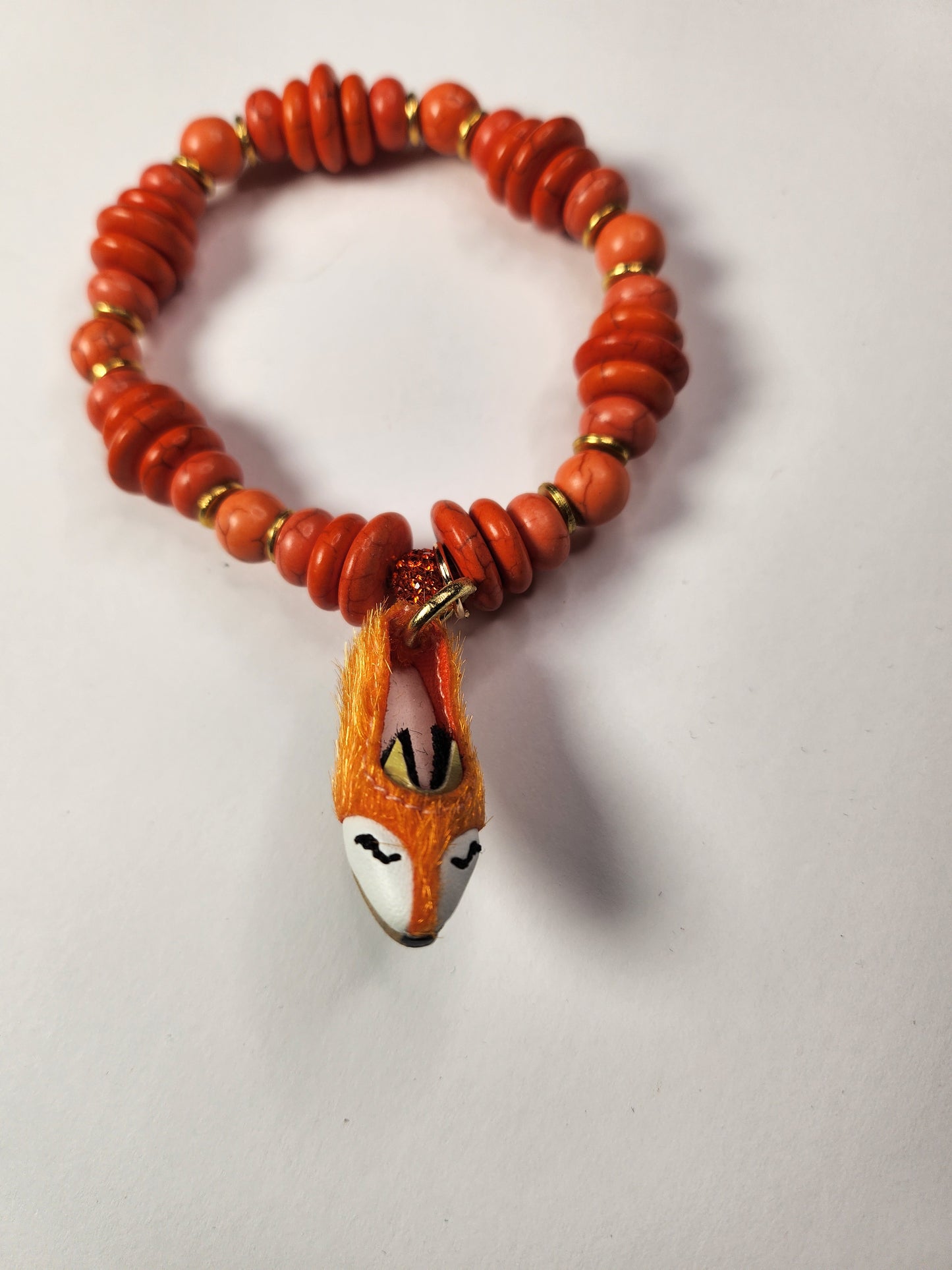 Fendi Inspired Monster Eyes Orange Faux Fur