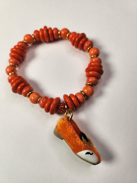 Fendi Inspired Monster Eyes Orange Faux Fur