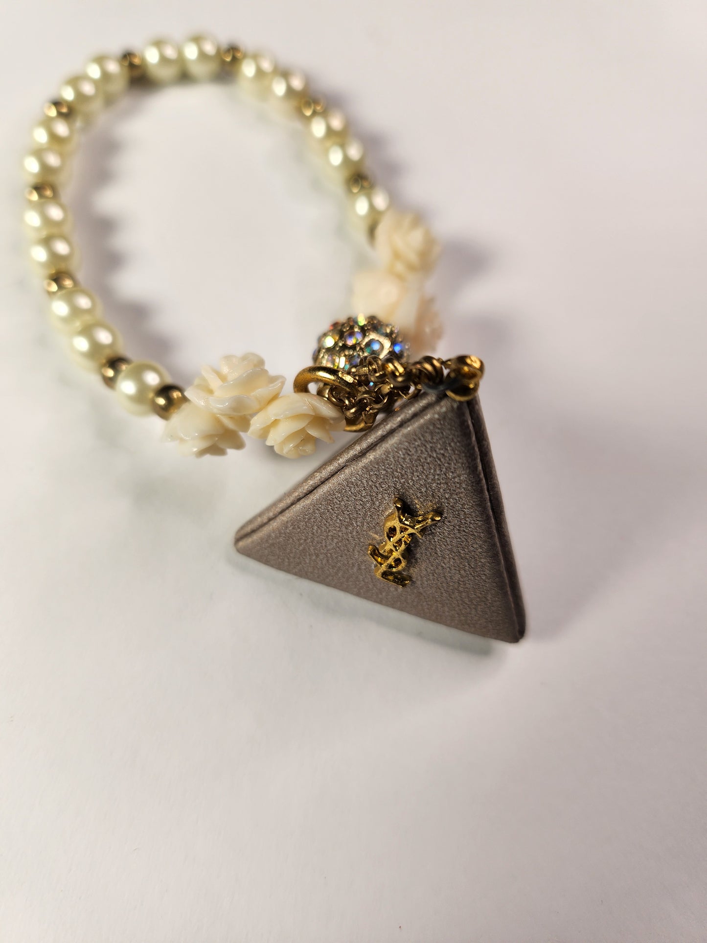 Silver Triangle Styled YSL charmed