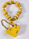 Yellow Triangle Dior Inspired charmed bracelet