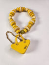 Yellow Triangle Dior Inspired charmed bracelet