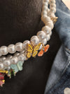 Pearl Floating Butterfly Necklace