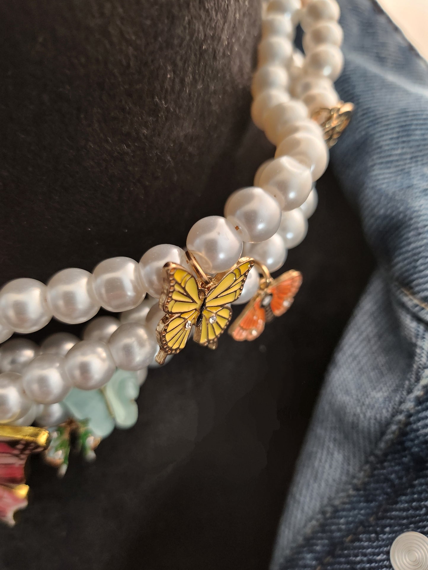 Pearl Floating Butterfly Necklace