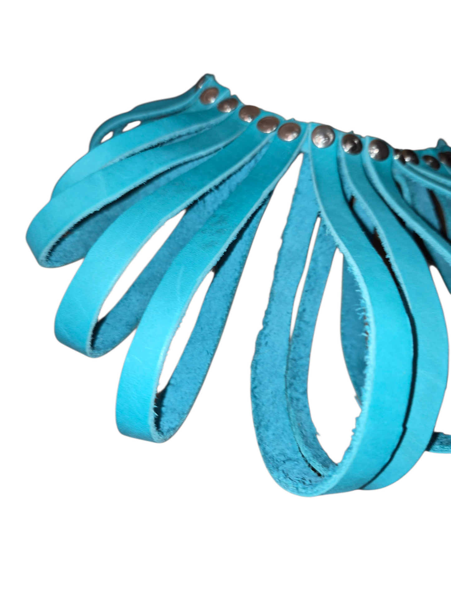 Azure Sovereign Leather Hoop Choker