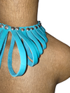 Azure Sovereign Leather Hoop Choker
