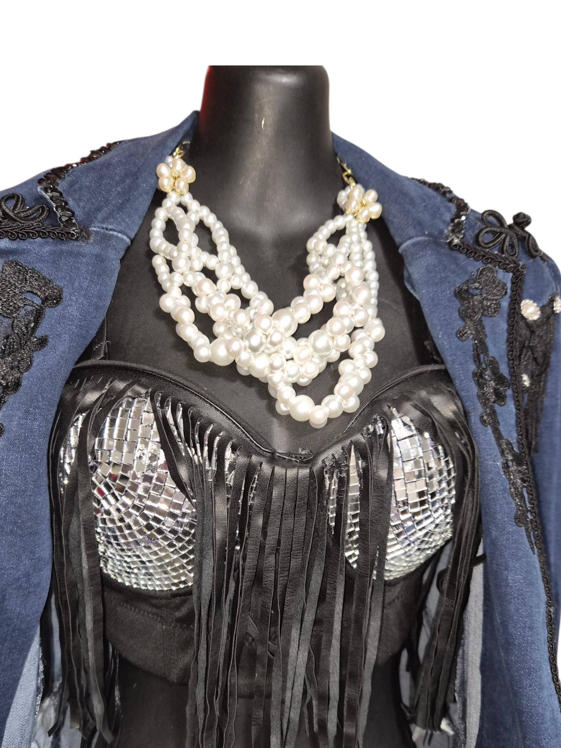 Looking Glass Pee-A-Boo Fringed Bralette