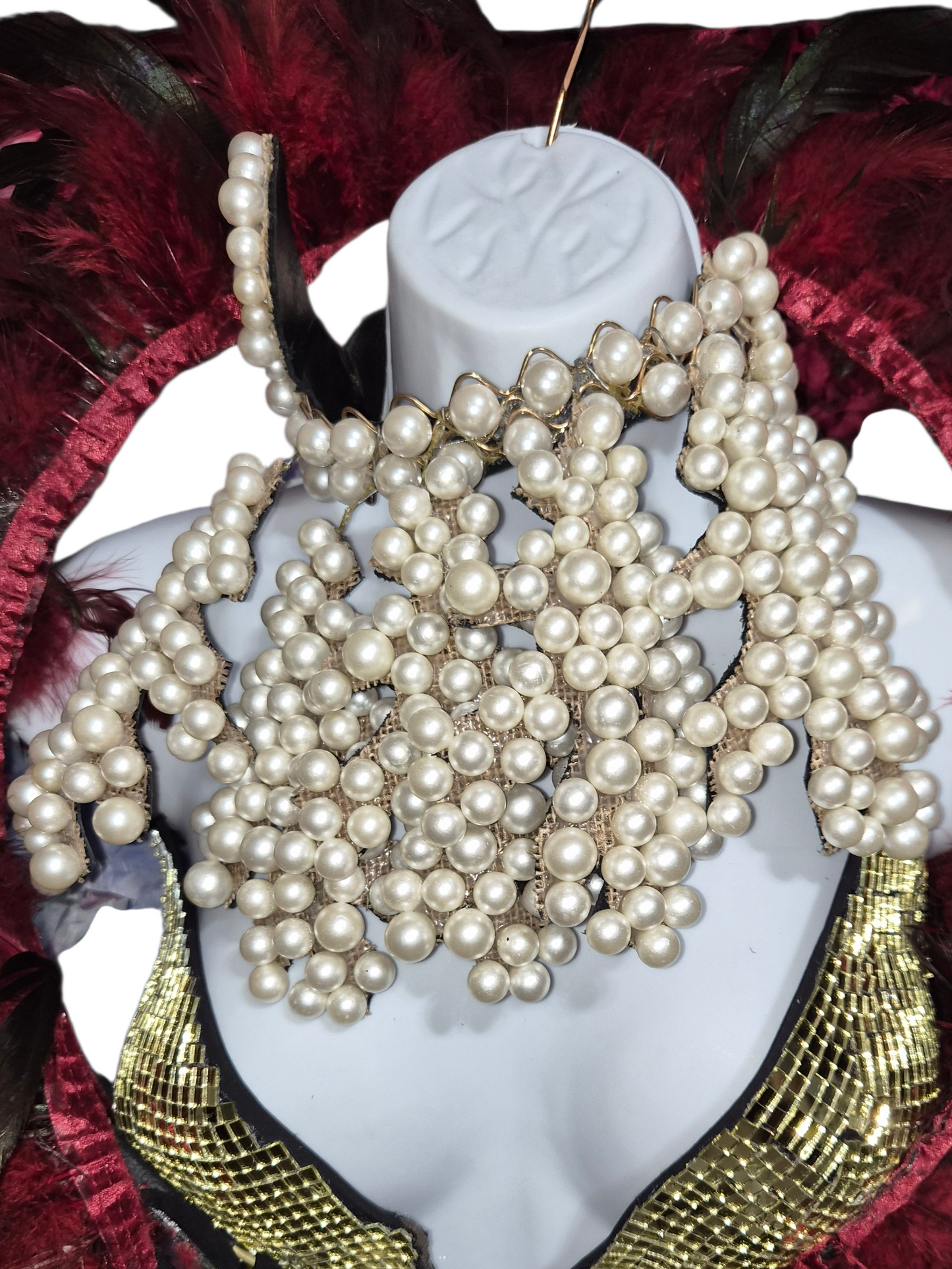 Seraphina Pearl Leaf Heirloom Cuff