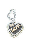 We Amour Butterfly Heart (Leather & Pearl) Necklace