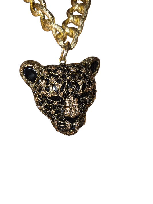 She Roars- Studded Jaguar Necklace