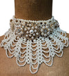 Ivory Pearl Cascade Collar Necklace