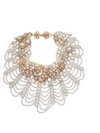 Ivory Pearl Cascade Collar Necklace