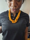 Sunrise Orange Freshwater Pearl Necklace
