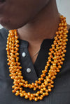 Sunrise Orange Freshwater Pearl Necklace