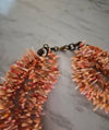 Salmon Cake Coral Clustered Necklace