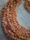 Salmon Cake Coral Clustered Necklace