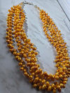 Sunrise Orange Freshwater Pearl Necklace
