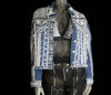 Natalia- Blue Denim Pearl Beaded Jacket