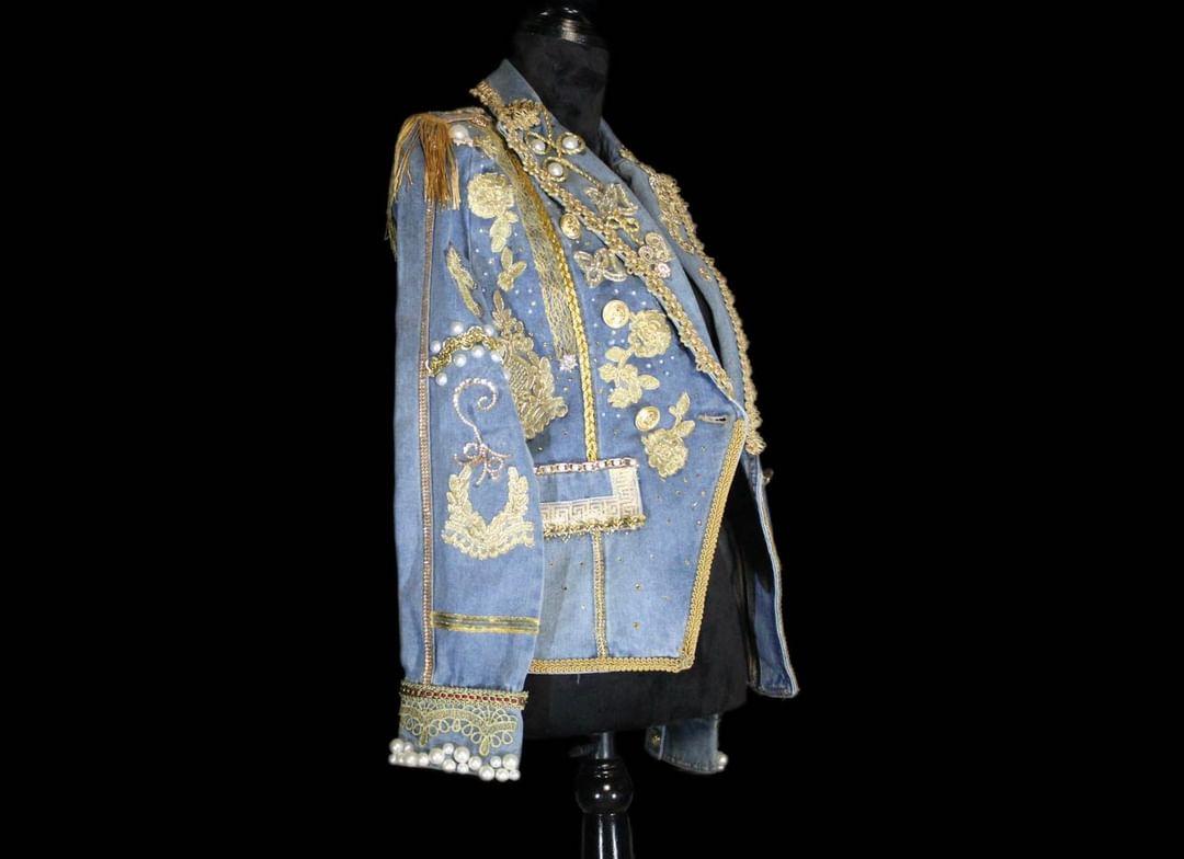 Derrico - Royal Gold Denim Lace Jacket