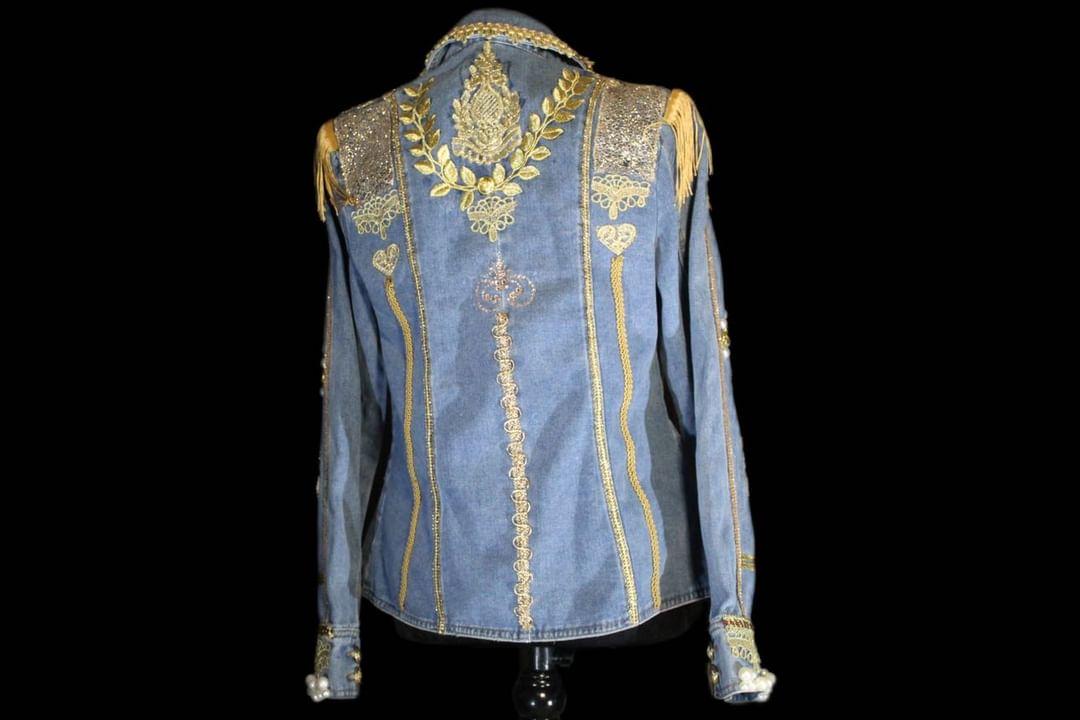 Derrico - Royal Gold Denim Lace Jacket