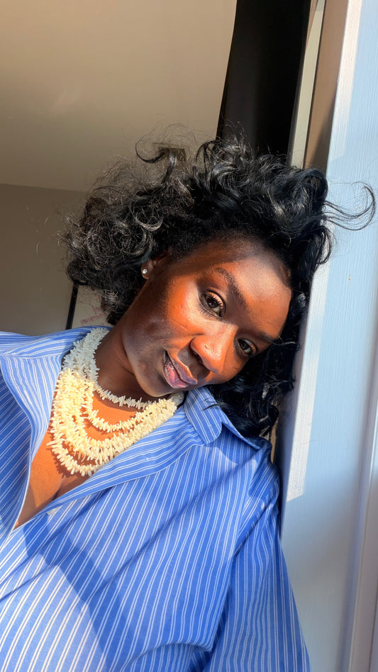 Coconut Cake Bib Necklace