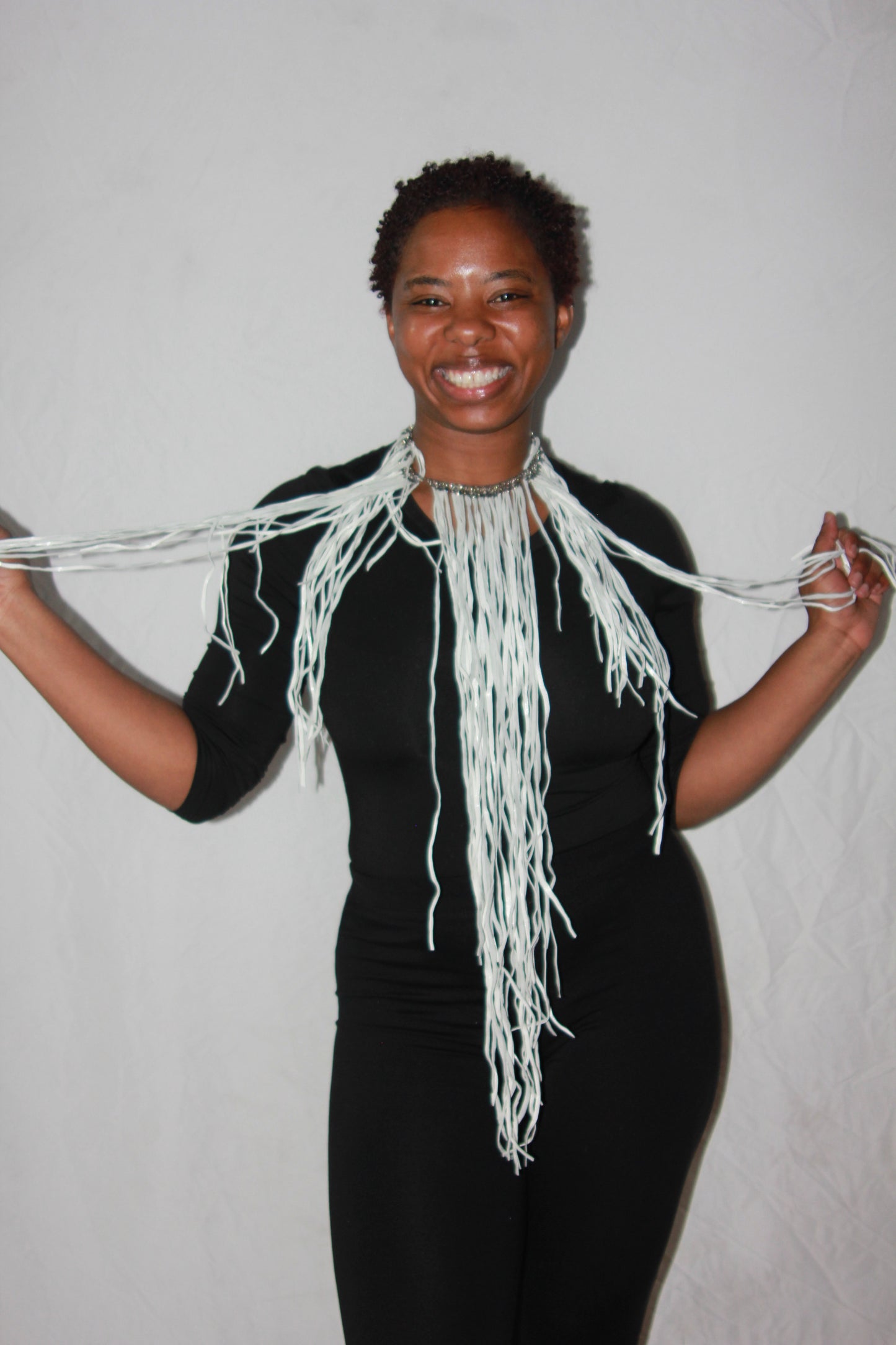 Weiches, langes, weißes Premium-Leder