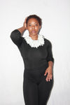 Weißes Premium-Leder mit Reifen