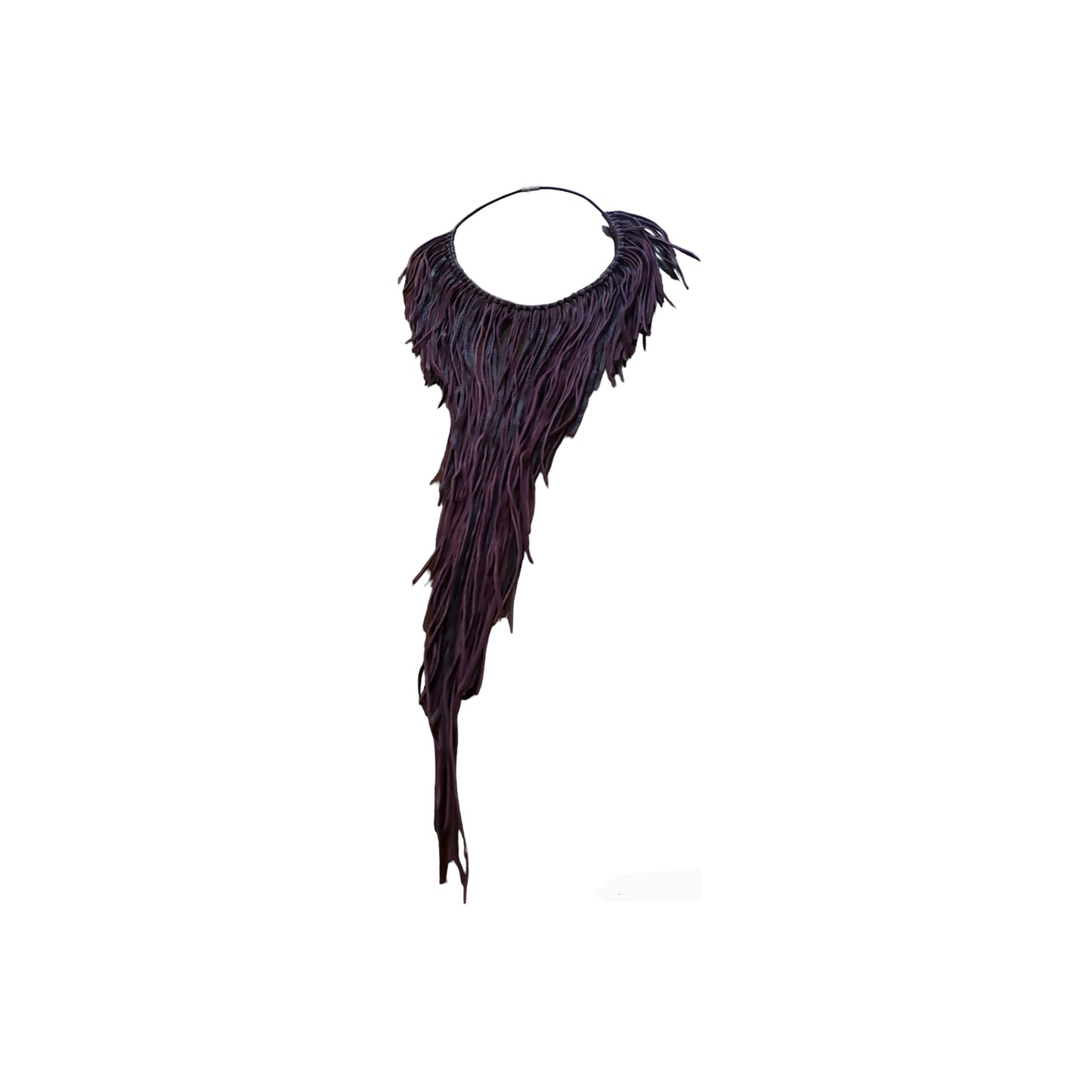Deep Purple Leather Fringe