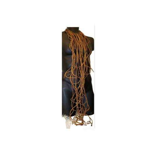 Long Brown Boogie Down Premium Leather Fringe