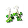 Green Bamboo Coral Teardrops