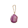 Gold dipped Hot Pink Geode Agate Pendant