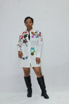 Sophisticated Lady Patched Shirt Dress