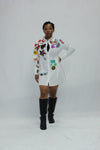 Sophisticated Lady Patched Shirt Dress