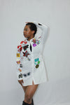 Sophisticated Lady Patched Shirt Dress